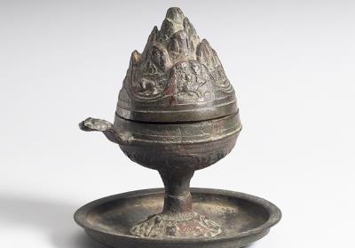 图片[2]-Incense burner in boshan mountain shape, Han dynasty (206 BCE-220 CE)-China Archive
